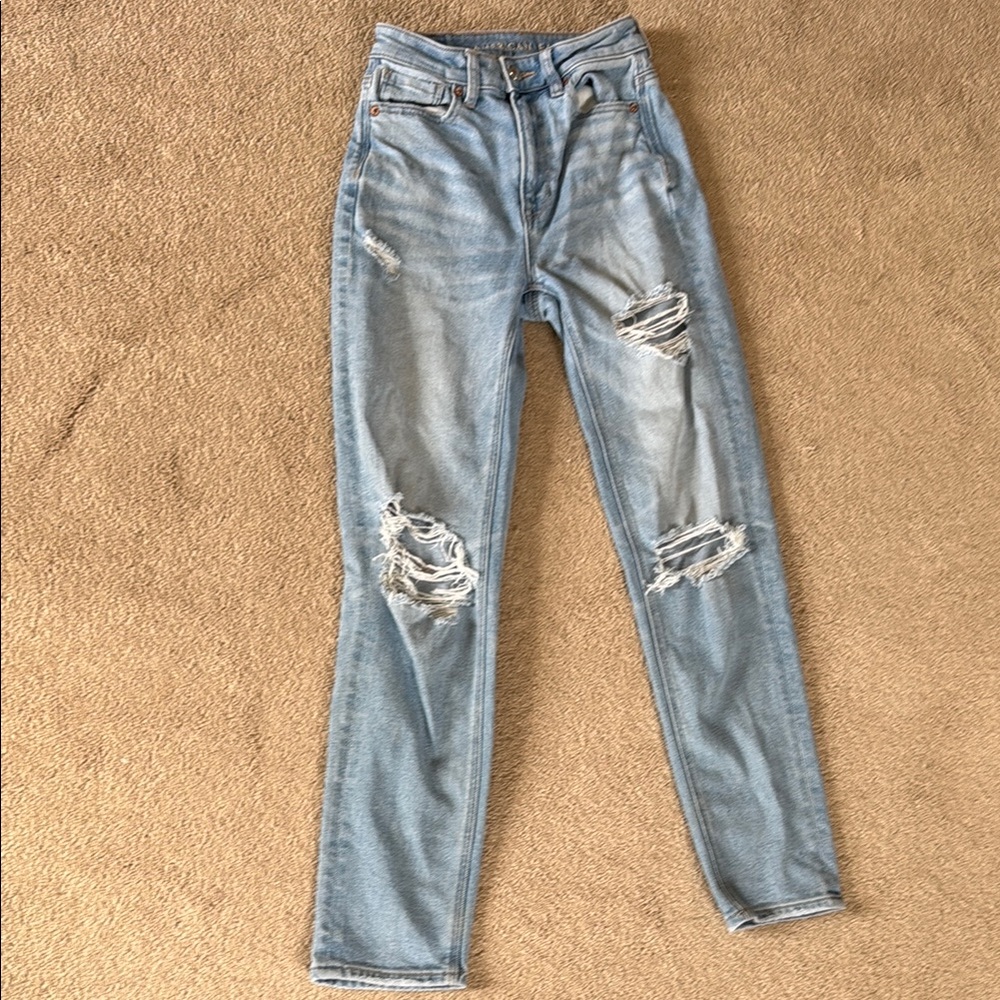 American Eagle Outfitters High Rise Jeans - Light Blue